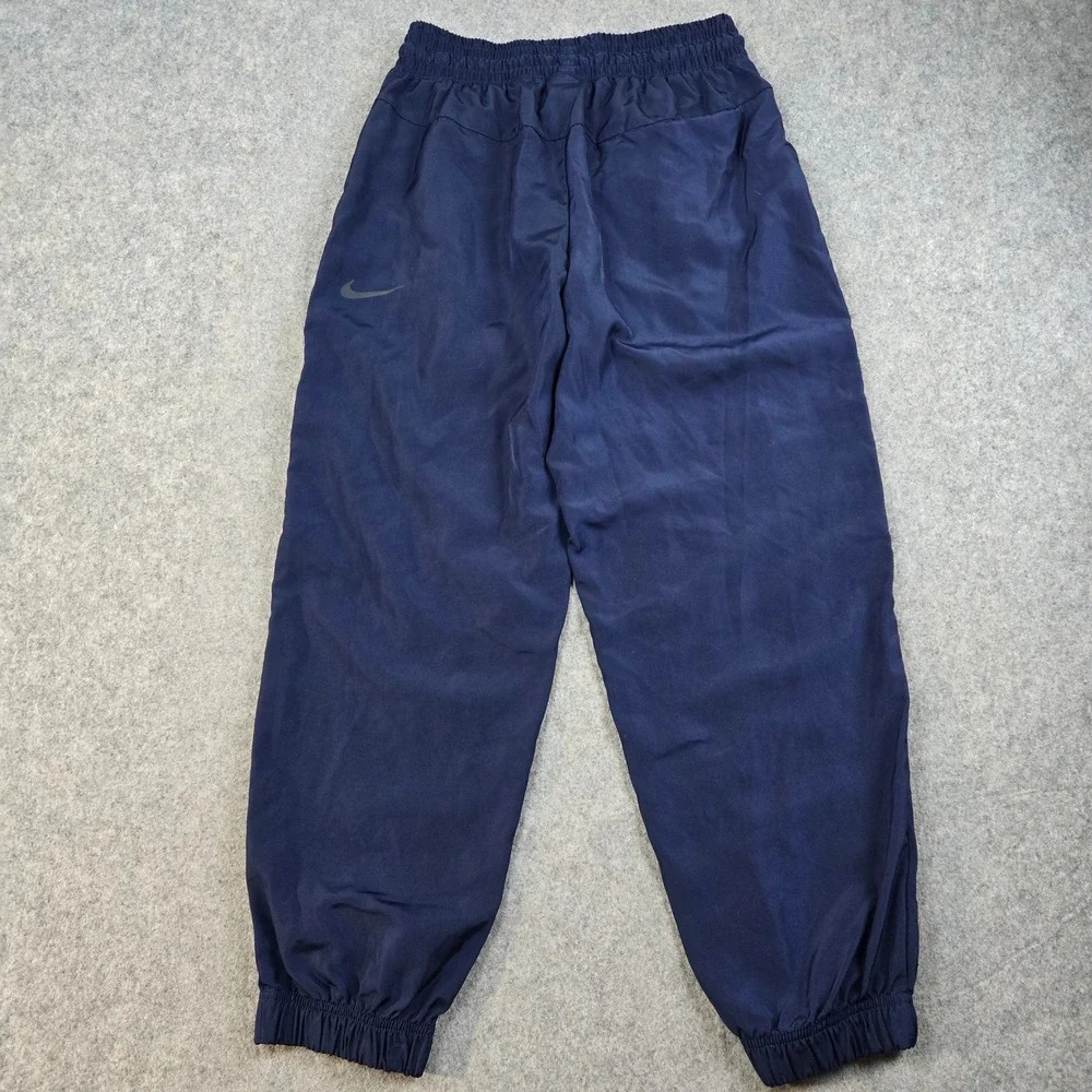 Nike‎ Track Pants Mens Medium Navy Blue Swoosh Logo Cuffed Joggers Sportswear